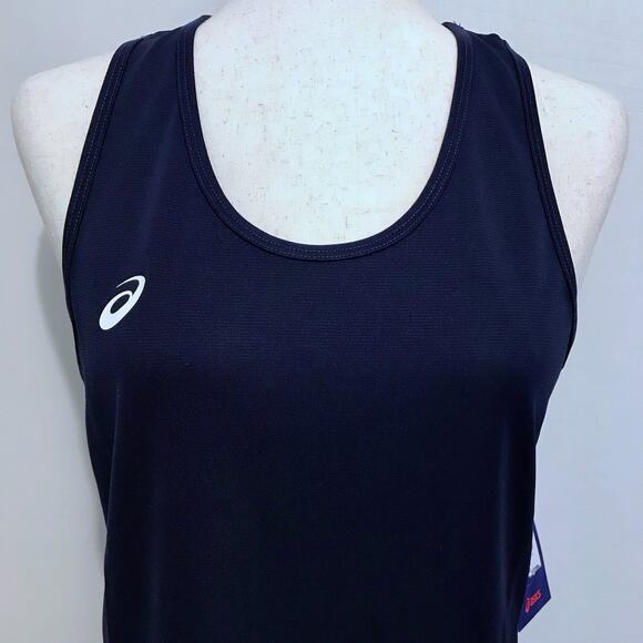 ASICS NWT Navy Rival II Singlet Tank Top Women M - Picture 2 of 9